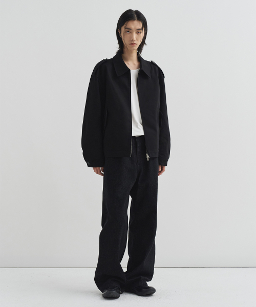 DRAW FIT（ドローフィット）の「ロードニーカラハリントンジャケット[ブラック]（ブルゾン・メンズ・その他・MEDIUM/LARGE/X-LARGE）」の3枚目の写真
