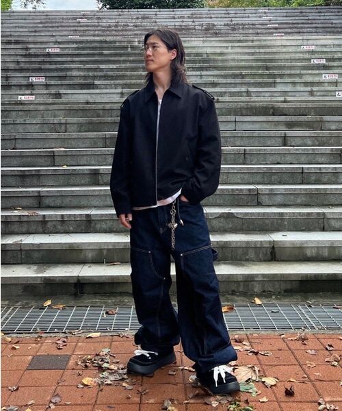 DRAW FIT（ドローフィット）の「ロードニーカラハリントンジャケット[ブラック]（ブルゾン・メンズ・その他・MEDIUM/LARGE/X-LARGE）」の12枚目の写真