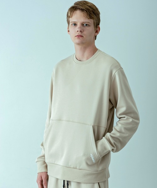 +phenix（プラスフェニックス）の「【WEB・直営店限定】+phenix(プラスフェニックス)HEAVY DUTY CREWNECK SWEAT ヘビー デューティー クルーネックスウェット（保温性/耐久性）（スウェット・メンズ・ライトベージュ/グレー/ブラック・L/M/S/XL）」の3枚目の写真