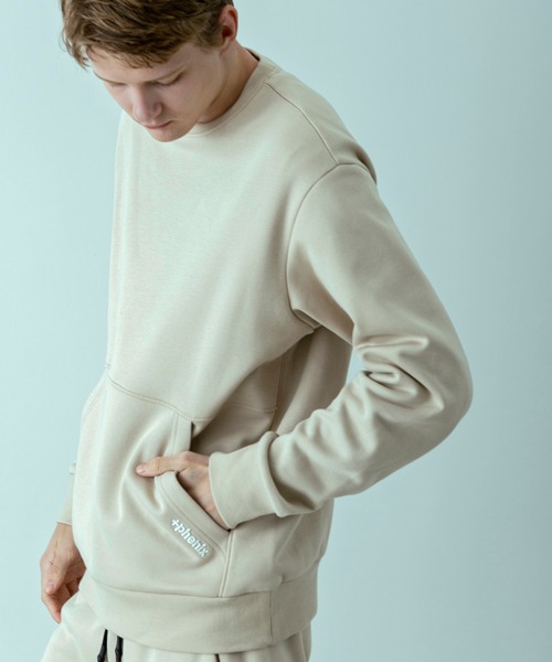 +phenix（プラスフェニックス）の「【WEB・直営店限定】+phenix(プラスフェニックス)HEAVY DUTY CREWNECK SWEAT ヘビー デューティー クルーネックスウェット（保温性/耐久性）（スウェット・メンズ・ライトベージュ/グレー/ブラック・L/M/S/XL）」の20枚目の写真