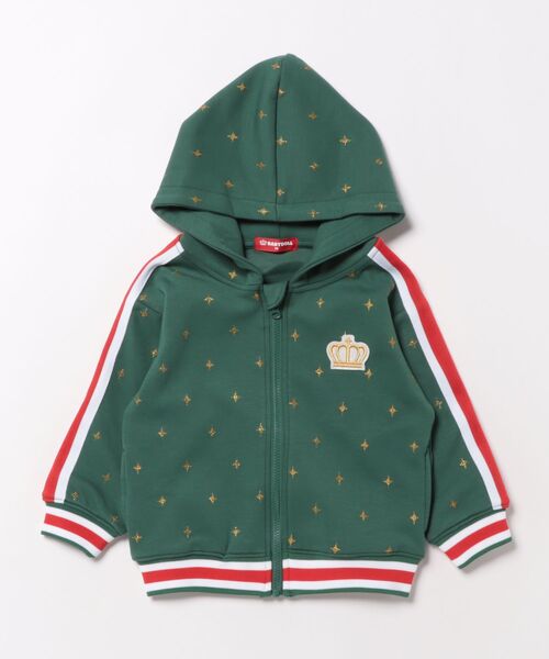 BABYDOLL(ベビードール)の「親子お揃い スパークルラインジップパーカー 1186K (ボトムス別売)(パーカー・キッズ・オフホワイト/ネイビー/グリーン・90cm/100cm/120cm/130cm/110cm/150cm/140cm)」の5枚目の写真