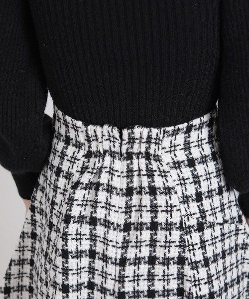 セール】ビット付き ツィード マーメイドミニスカート インパン付