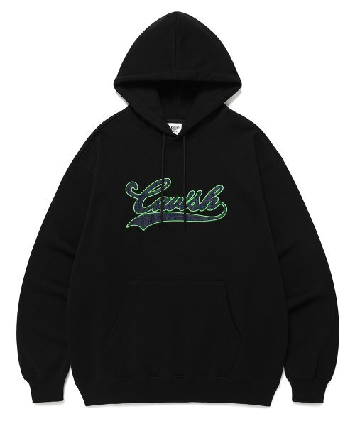 APPLIQUE STADIUM LOGO HOODIE BLACK(CV2ESUM405A)