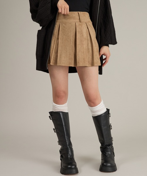 apres jour mignon(アプレジュールミニョン)の「【セット着用可能】スタッズ付きプリーツスカート(スカート・レディース・ベージュ/ブラウン系その他・LARGE/フリー)」の10枚目の写真
