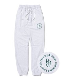 PAPERBOY（ペーパーボーイ）の「コージーサークルポリアンスウェットパンツ-ホワイトメランジ（スウェットパンツ）」