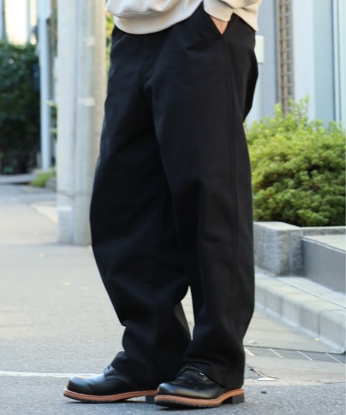 HANES(ヘインズ)の「【HANES/ヘインズ】ワイドフィット ノータックチノパンツ(チノパンツ・メンズ・ベージュ/ブラック/カーキ・L/S/M/LL)」の16枚目の写真