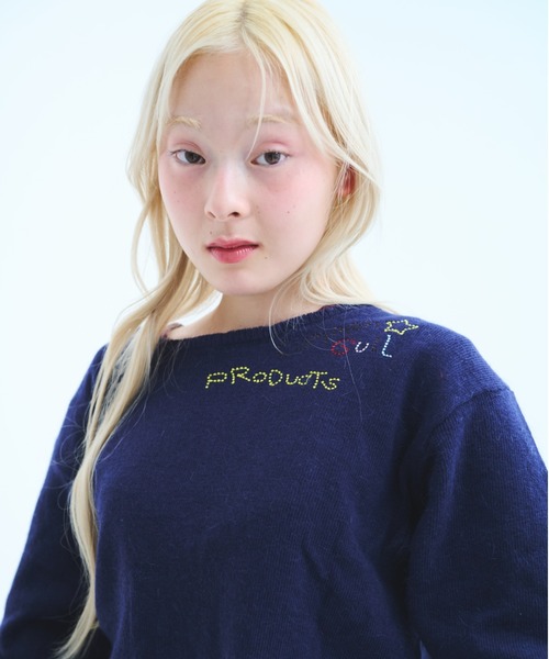 common gull products.(コモンガルプロダクツ)の「針と糸とGULLニット(ニット/セーター・レディース・ネイビー/パープル系/ライトブルー・SMALL/MEDIUM/LARGE)」の7枚目の写真