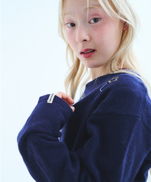common gull products.(コモンガルプロダクツ)の「針と糸とGULLニット(ニット/セーター・レディース・ネイビー/パープル系/ライトブルー・SMALL/MEDIUM/LARGE)」の10枚目の写真