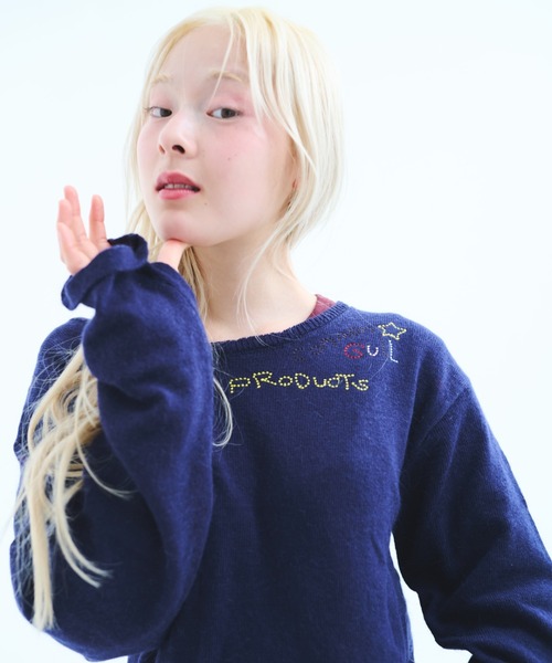 common gull products.(コモンガルプロダクツ)の「針と糸とGULLニット(ニット/セーター・レディース・ネイビー/パープル系/ライトブルー・SMALL/MEDIUM/LARGE)」の15枚目の写真