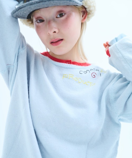 common gull products.(コモンガルプロダクツ)の「針と糸とGULLニット(ニット/セーター・レディース・ネイビー/パープル系/ライトブルー・SMALL/MEDIUM/LARGE)」の21枚目の写真