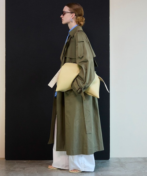 Drape Scarf Long Trench Coat/ドレープスカーフロングトレンチコート