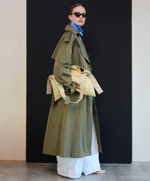 Drape Scarf Long Trench Coat/ドレープスカーフロングトレンチコート
