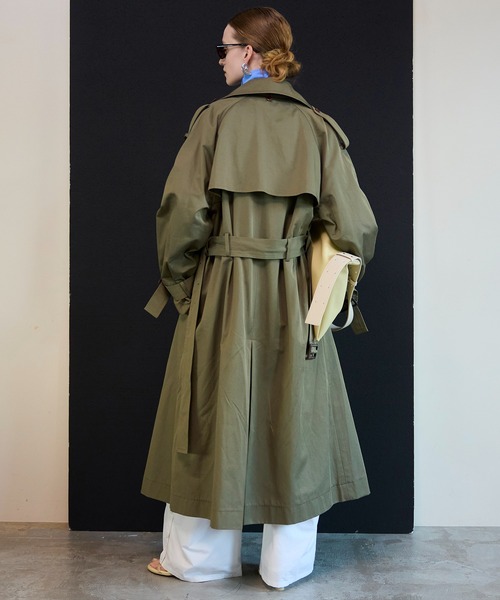 Drape Scarf Long Trench Coat/ドレープスカーフロングトレンチコート