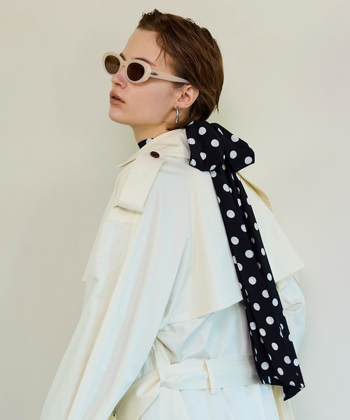 ジャケット・アウター MAISONSPECIAL Drape Scarf LongTrenchCoat Drape Scarf Long Trench Coat