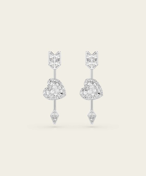 公式】【スワロフスキー】Idyllia ドロップピアス, ミックスカット