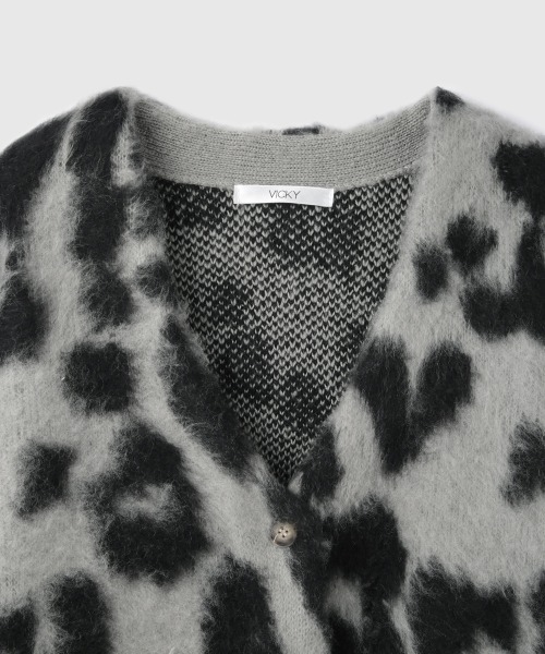 VICKY（ビッキー）の「レオパードJQDシャギーニットカーディガン（カーディガン/ボレロ・レディース・ベージュ系その他/グレー系その他・M）」の12枚目の写真
