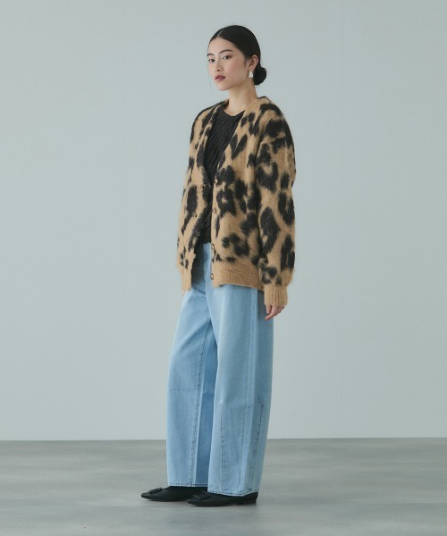 VICKY（ビッキー）の「レオパードJQDシャギーニットカーディガン（カーディガン/ボレロ・レディース・ベージュ系その他/グレー系その他・M）」の8枚目の写真
