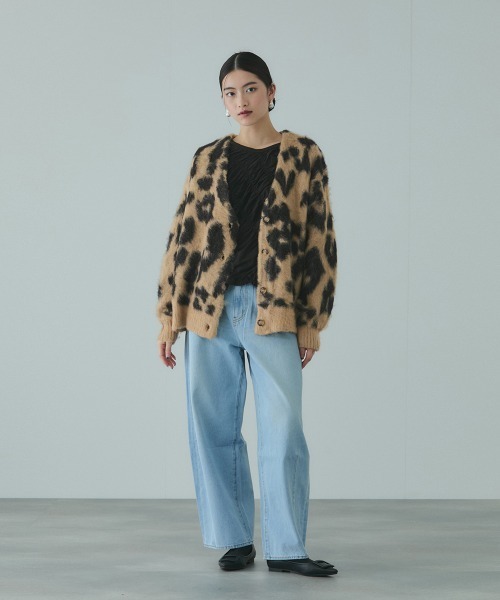 VICKY（ビッキー）の「レオパードJQDシャギーニットカーディガン（カーディガン/ボレロ・レディース・ベージュ系その他/グレー系その他・M）」の9枚目の写真