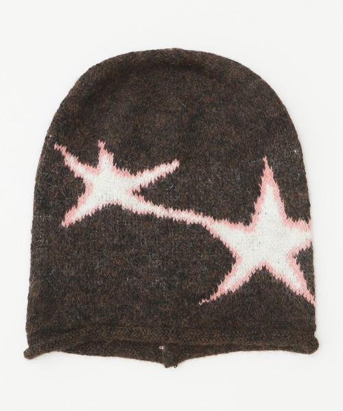 WEGO（ウィゴー）の「WEGO/スタージャガードビーニー（ニットキャップ/ビーニー・レディース・ブラウン/オフホワイト・FREE）」の7枚目の写真