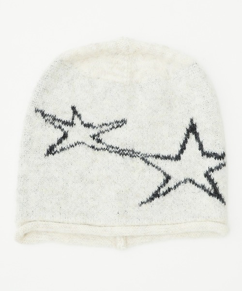 WEGO（ウィゴー）の「WEGO/スタージャガードビーニー（ニットキャップ/ビーニー・レディース・ブラウン/オフホワイト・FREE）」の6枚目の写真