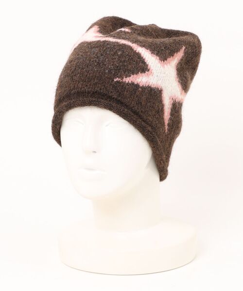WEGO（ウィゴー）の「WEGO/スタージャガードビーニー（ニットキャップ/ビーニー・レディース・ブラウン/オフホワイト・FREE）」の9枚目の写真