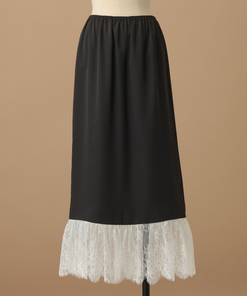 A part by(アパートバイ)の「【セレモニー】C*レースレイヤードタイトスカート(スカート・レディース・ネイビー/ブラック・MEDIUM/SMALL)」の14枚目の写真