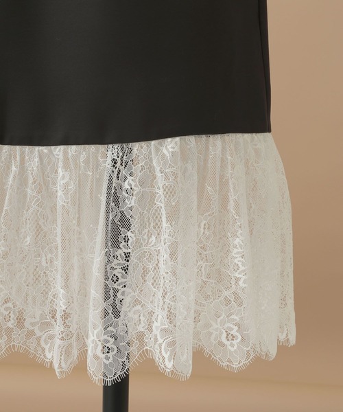A part by(アパートバイ)の「【セレモニー】C*レースレイヤードタイトスカート(スカート・レディース・ネイビー/ブラック・MEDIUM/SMALL)」の16枚目の写真