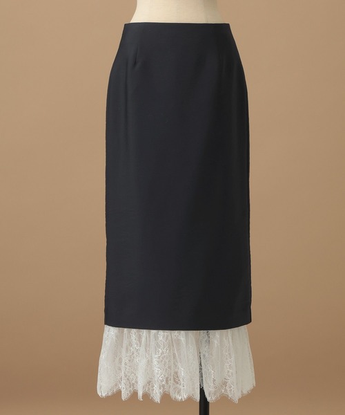 A part by(アパートバイ)の「【セレモニー】C*レースレイヤードタイトスカート(スカート・レディース・ネイビー/ブラック・MEDIUM/SMALL)」の20枚目の写真