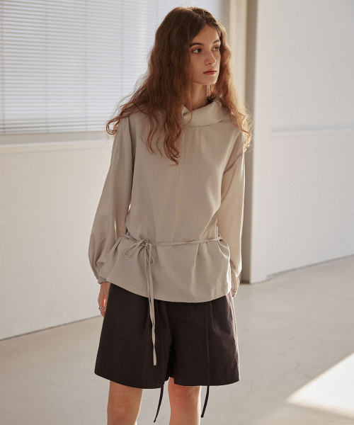 OURO（アウロ）の「RUFFLE STRING PANTS [ CHARCOAL ]（その他パンツ・レディース・その他・FREE）」の3枚目の写真