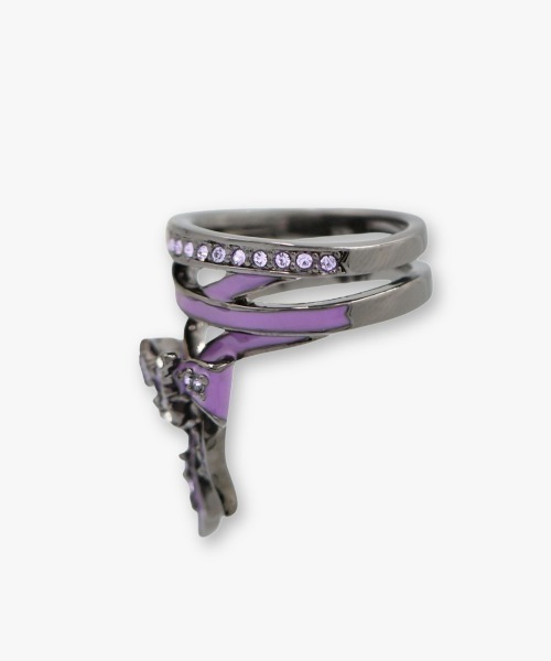 ANNA SUI(アナスイ)の「リボンモチーフ リング(リング・レディース・パープル/ブラック・L/LL/M)」の7枚目の写真