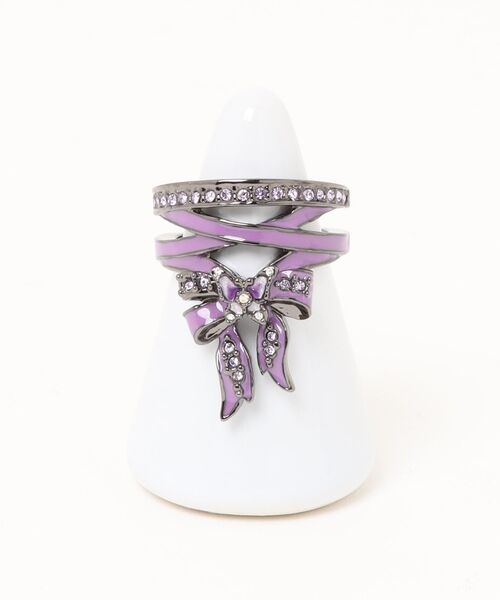 ANNA SUI(アナスイ)の「リボンモチーフ リング(リング・レディース・パープル/ブラック・L/LL/M)」の8枚目の写真