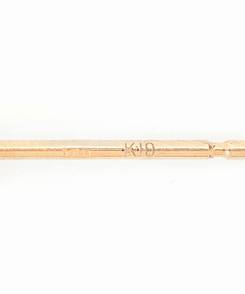 ワイドラインクロスフープピアス K10（両耳）（ピアス（両耳用