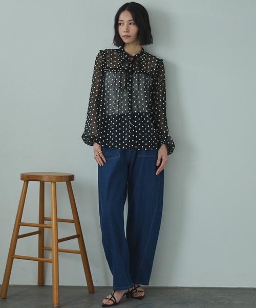 Doux archives（ドゥアルシーヴ）の「フラワー刺繍シアーブラウス（シャツ/ブラウス・レディース・ブラック/オフホワイト・FREE）」の18枚目の写真