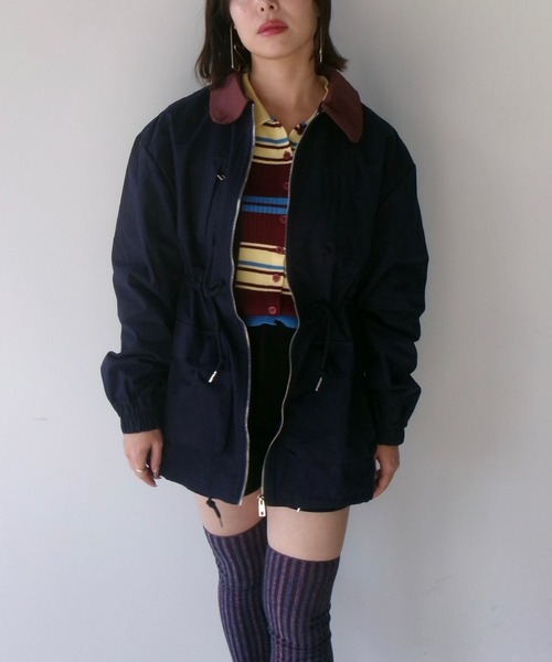 SANSeLF(サンセルフ)の「【SANSeLF】ドローコードジップジャケット saw25a073(その他アウター・レディース・ネイビー・FREE)」の2枚目の写真