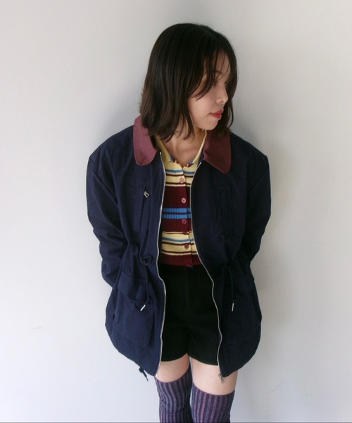 SANSeLF(サンセルフ)の「【SANSeLF】ドローコードジップジャケット saw25a073(その他アウター・レディース・ネイビー・FREE)」の4枚目の写真