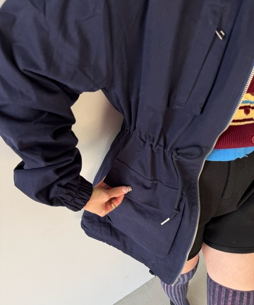 SANSeLF(サンセルフ)の「【SANSeLF】ドローコードジップジャケット saw25a073(その他アウター・レディース・ネイビー・FREE)」の9枚目の写真