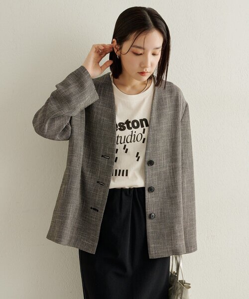 Omekashi（オメカシ）の「ロゴT（Tシャツ/カットソー・レディース・オフホワイト/ブラック・FREE）」の10枚目の写真