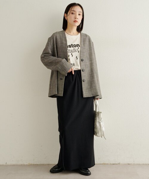 Omekashi（オメカシ）の「ロゴT（Tシャツ/カットソー・レディース・オフホワイト/ブラック・FREE）」の13枚目の写真