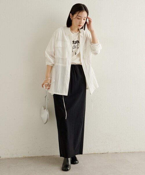 Omekashi（オメカシ）の「ロゴT（Tシャツ/カットソー・レディース・オフホワイト/ブラック・FREE）」の15枚目の写真