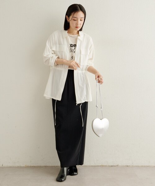 Omekashi（オメカシ）の「ロゴT（Tシャツ/カットソー・レディース・オフホワイト/ブラック・FREE）」の16枚目の写真