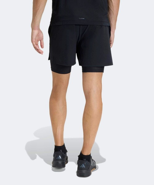 adidas(アディダス)の「D4T ワークアウト 2-IN-1 ショーツ / ハーフパンツ / アディダス adidas(その他パンツ・メンズ・ブラック・SMALL/MEDIUM/LARGE/3XL/XX-LARGE/X-LARGE)」の2枚目の写真