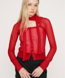 TIE RIBBON KNIT TOPS タイリボン ニット トップス 春服