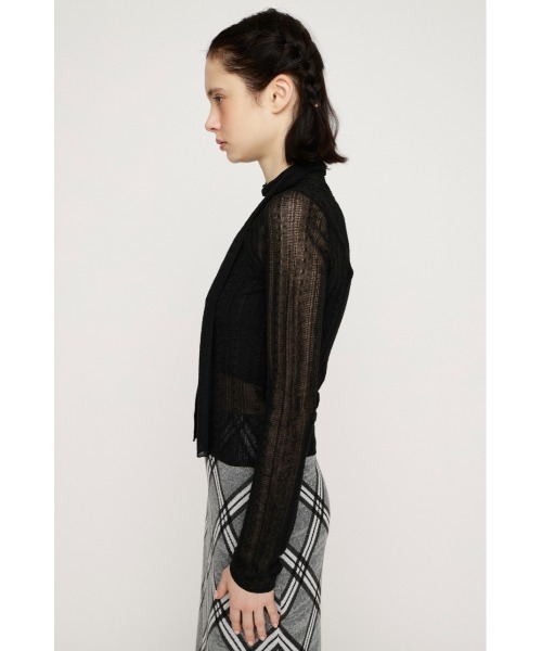 SLY(スライ)の「TIE RIBBON KNIT TOPS タイリボン ニット トップス 春服(ニット/セーター・レディース・ブラック/レッド/ブラウン・FREE)」の7枚目の写真
