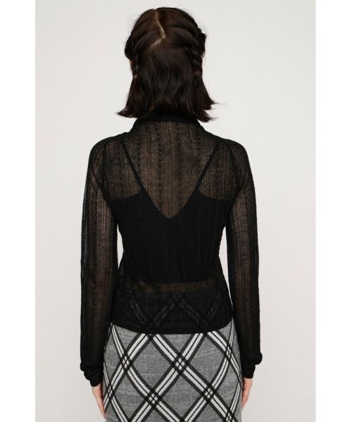 SLY(スライ)の「TIE RIBBON KNIT TOPS タイリボン ニット トップス 春服(ニット/セーター・レディース・ブラック/レッド/ブラウン・FREE)」の8枚目の写真