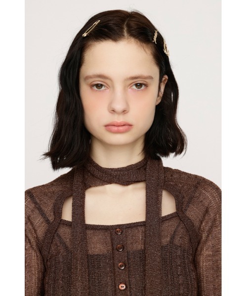 SLY(スライ)の「TIE RIBBON KNIT TOPS タイリボン ニット トップス 春服(ニット/セーター・レディース・ブラック/レッド/ブラウン・FREE)」の17枚目の写真
