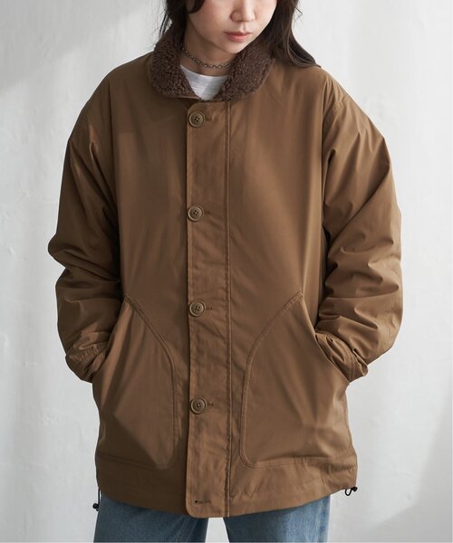 VENCEEXCHANGE（ヴァンスエクスチェンジ）の「襟ボアN-1デッキジャケット（ミリタリージャケット・メンズ・ベージュ/ネイビー/カーキ・LL/L/M）」の6枚目の写真