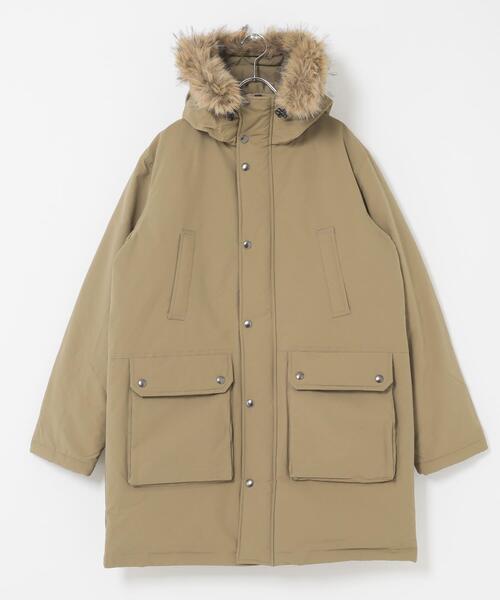 ITEMS URBANRESEARCH(アイテムズ アーバンリサーチ)の「770FP撥水フィールドダウンコート(ダウンジャケット/コート・メンズ・ベージュ/ブラック・LARGE/MEDIUM)」の6枚目の写真