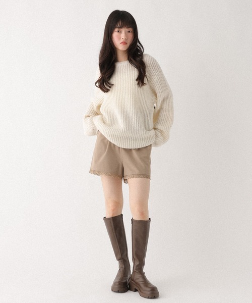 Heather(ヘザー)の「ベロアリボンチュニックニット 636824(ニット/セーター・レディース・ピンク/アイボリー/グレー・FREE)」の19枚目の写真