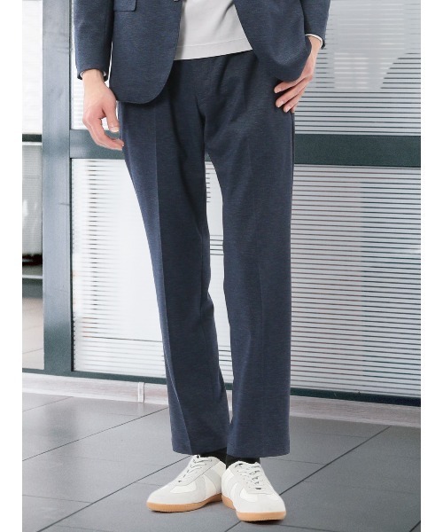 TAKA-Q(タカキュー)の「【ストレッチ 手洗い可能】タカキュー ポンチ ノータック ビジネス スラックス パンツ 紺(セットアップ可能)(スーツパンツ・メンズ・ネイビー・MEDIUM/LARGE/X-LARGE/3L/S)」の1枚目の写真