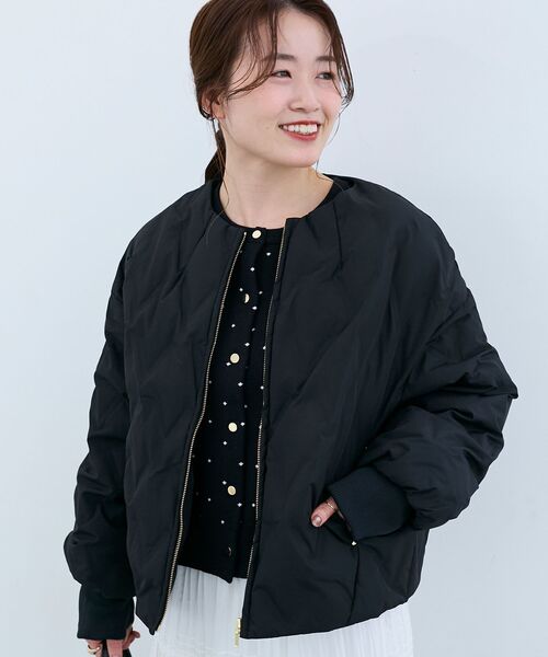 le.coeur blanc（ルクールブラン）の「ステッチレスコンパクトダウン（その他アウター・レディース・アイボリー/ブラック・38）」の14枚目の写真